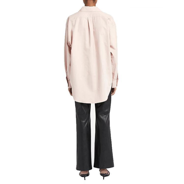Oversized button down cotton shirt women