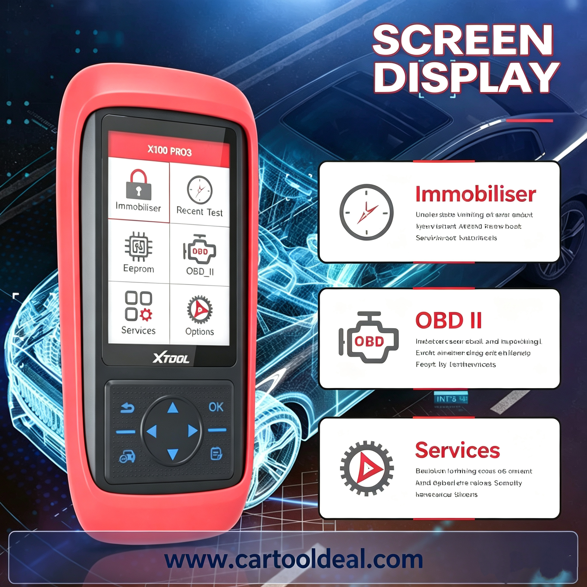 XTOOL X100 Pro3 obd2 Auto Key Programmer