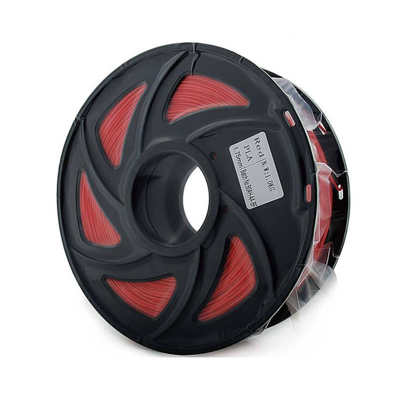 FUSICA 3d printer filament 1.75mm PLA 1kg good quality compatible remanufactured with spool Red