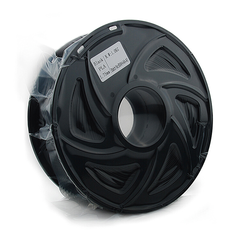 FUSICA 3d printer filament 1.75mm PLA 1kg high quality Wholesale with spool Black