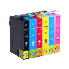 FUSICA hwholesale ink cartridge compatible ink tank 4 colors T0851 T0852 T0853 T0854 T0855 T0856 for EPSON 1390 T60 R330