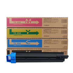 Fusica High Quality TK898 BK/C/Y/M Color Laser Toner Cartridge for Kyocera C8020/C8025/C8520/C8525