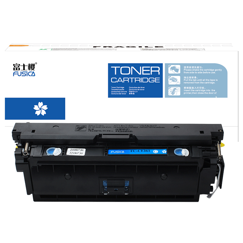 FUSICA Factory Wholesale Compatible Laser Color Toner Cartridge CF360A CF361A CF362A CF363A 508A for HP Printer M552dn
