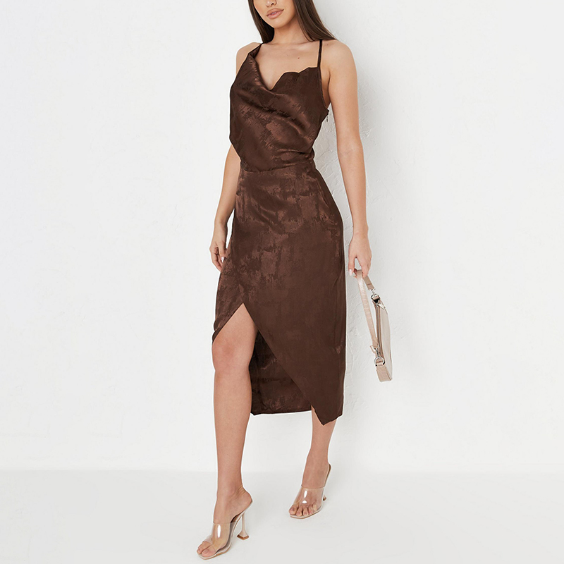 Chocolate midi dress