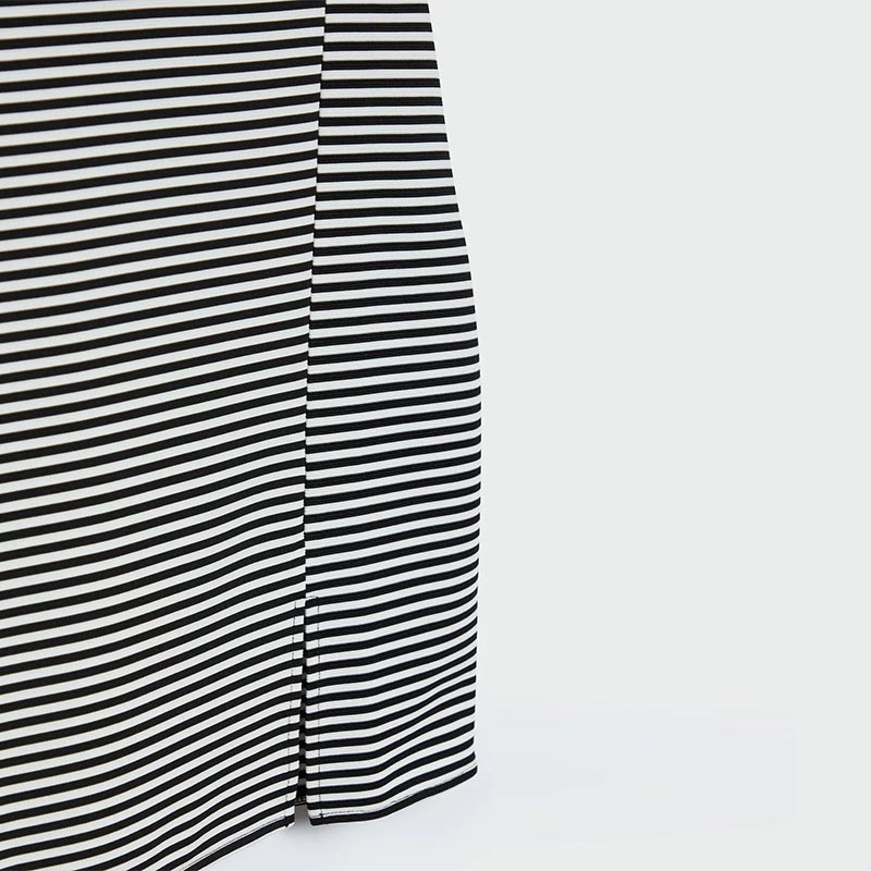 Cropped Halterneck Striped Dress