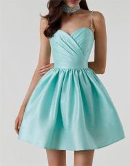 Pleated halter gown