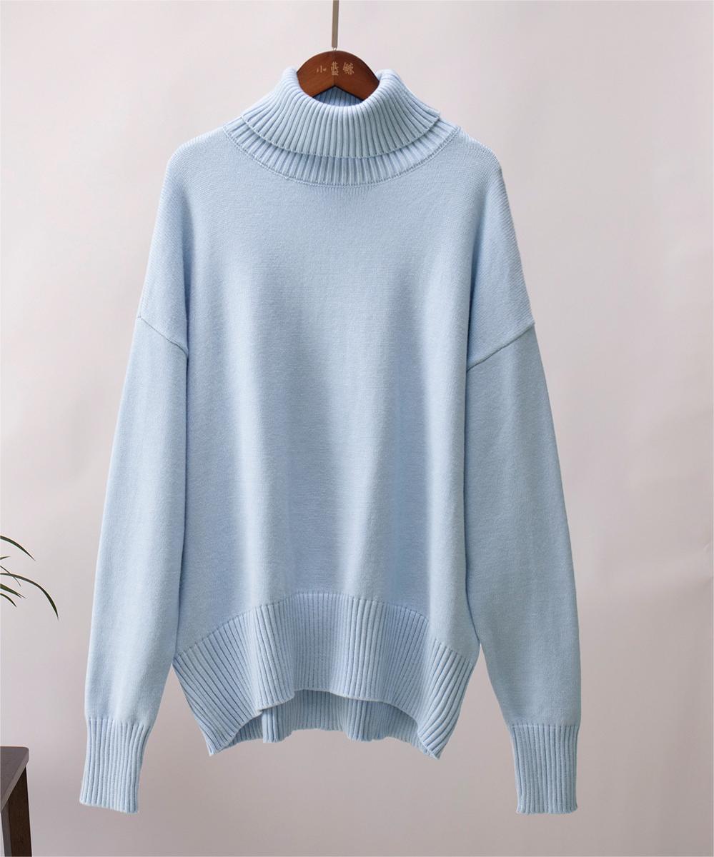 Turtleneck pullover sweater lady
