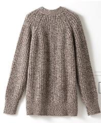 Cardigan soft waxy sweater with long sleeves