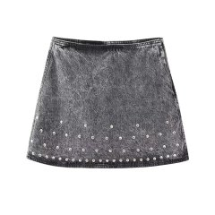 Old denim skirt for women