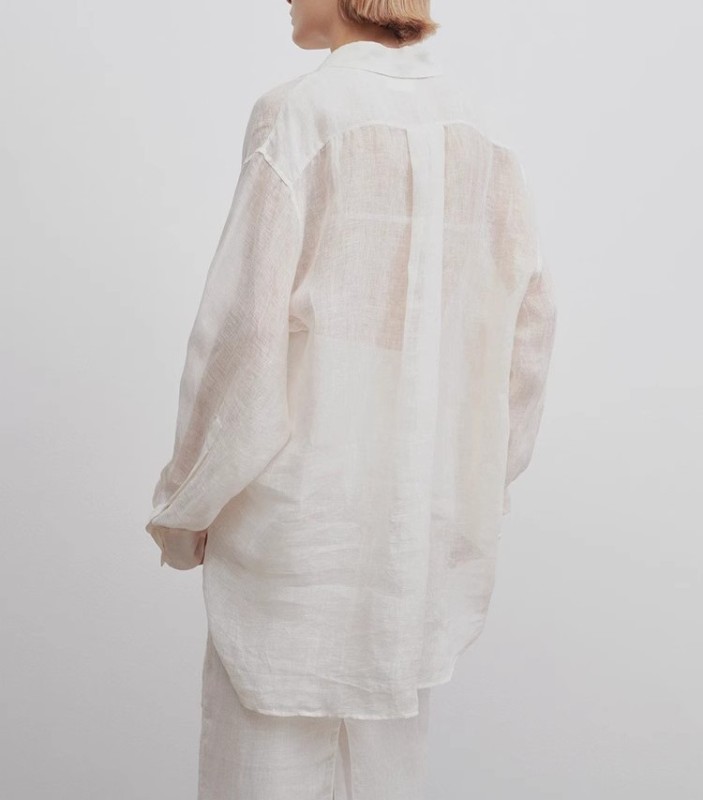 Linen long sleeved lightweight shirt