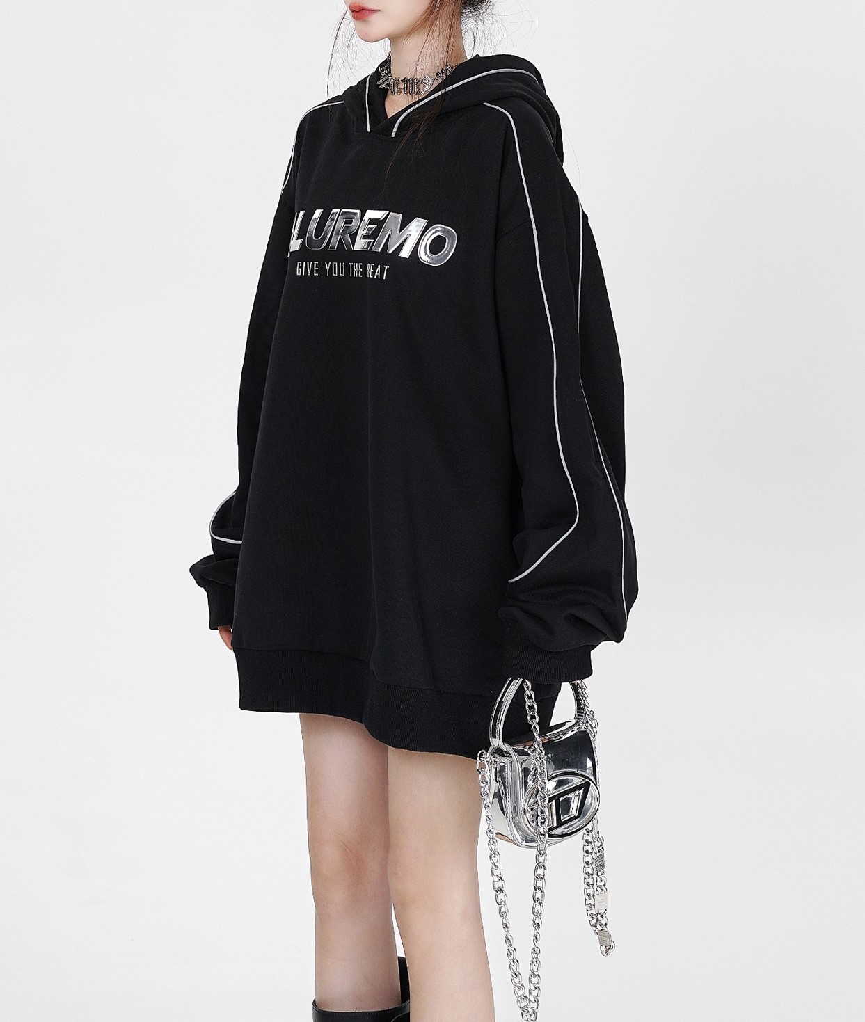 Dark style high street hooded trendy sweatshirt