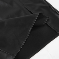 Split buttocks skirt leather skirt