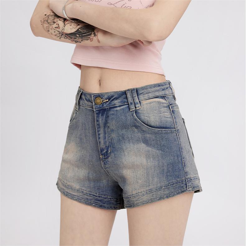 Millennium Ghost Horse Girl Denim Shorts