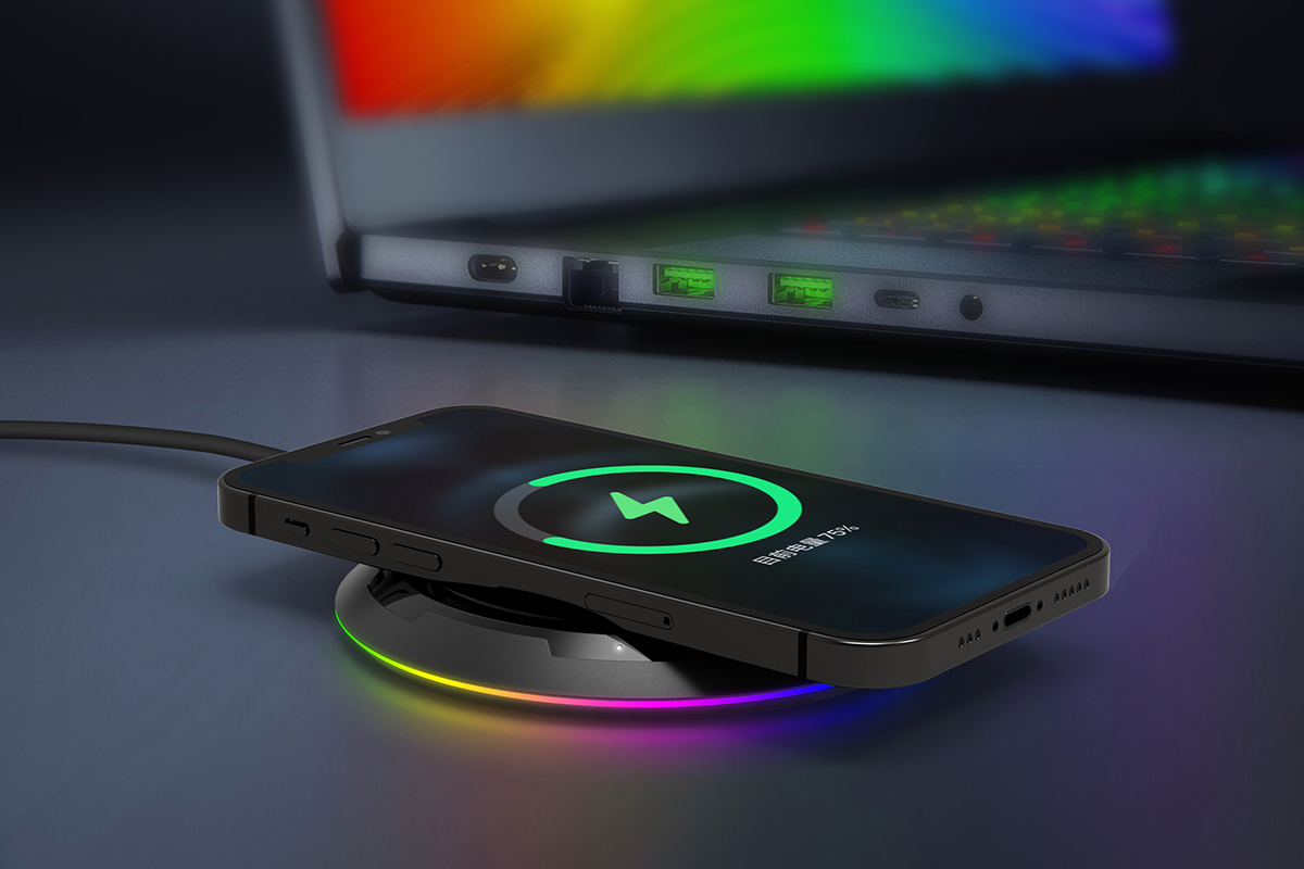 15W RGB Gaming QI Fast Wireless Charging Pad