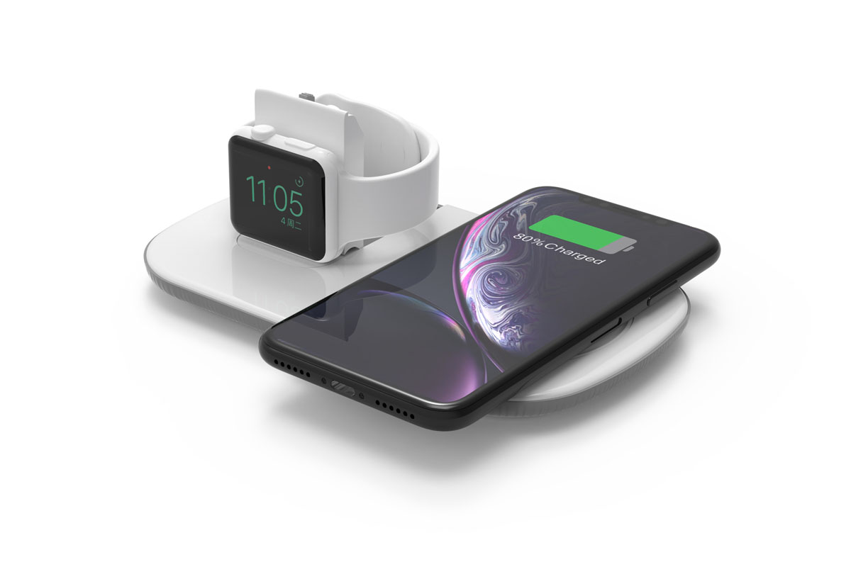 QI 10W 2 IN 1 WIRELESS CHARGING PAD