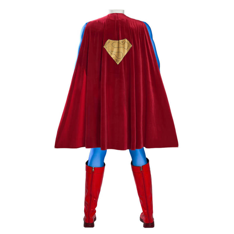 Superman 1989 Costume Clark Kent Cosplay Jumpsuit with Cape