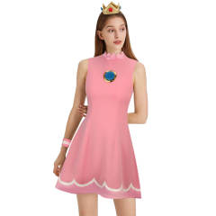 Princess Peach Tennis Dress Mario Tennis Aces Cosplay Costume