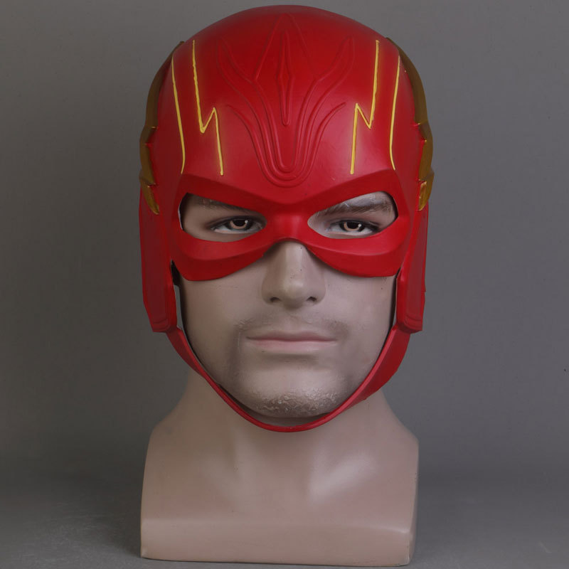 The Flash Movie Latex Mask Barry Allen Cosplay Prop