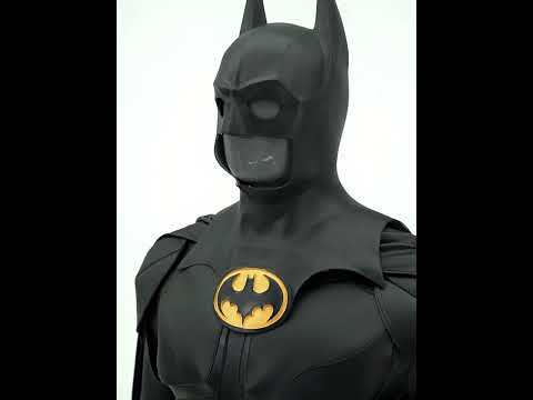 Flash Movie Michael Keaton Batman Cosplay Costume Faux Leather Edition