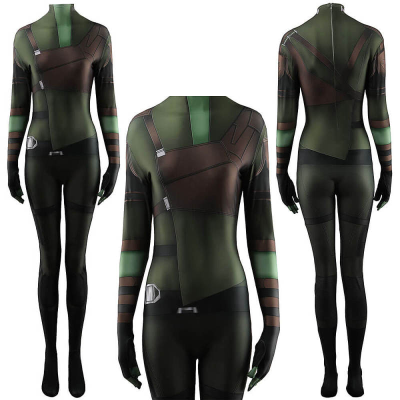 Gamora Cosplay Costume Guardians of the Galaxy Vol. 3 Spandex Jumpsuit