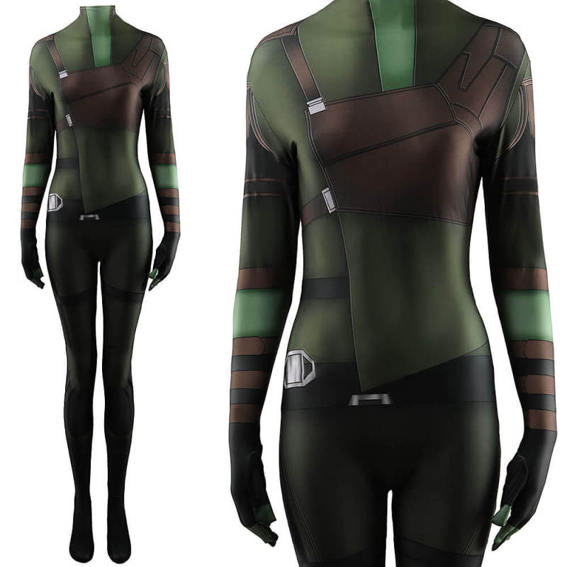 Gamora Cosplay Costume Guardians of the Galaxy Vol. 3 Spandex Jumpsuit