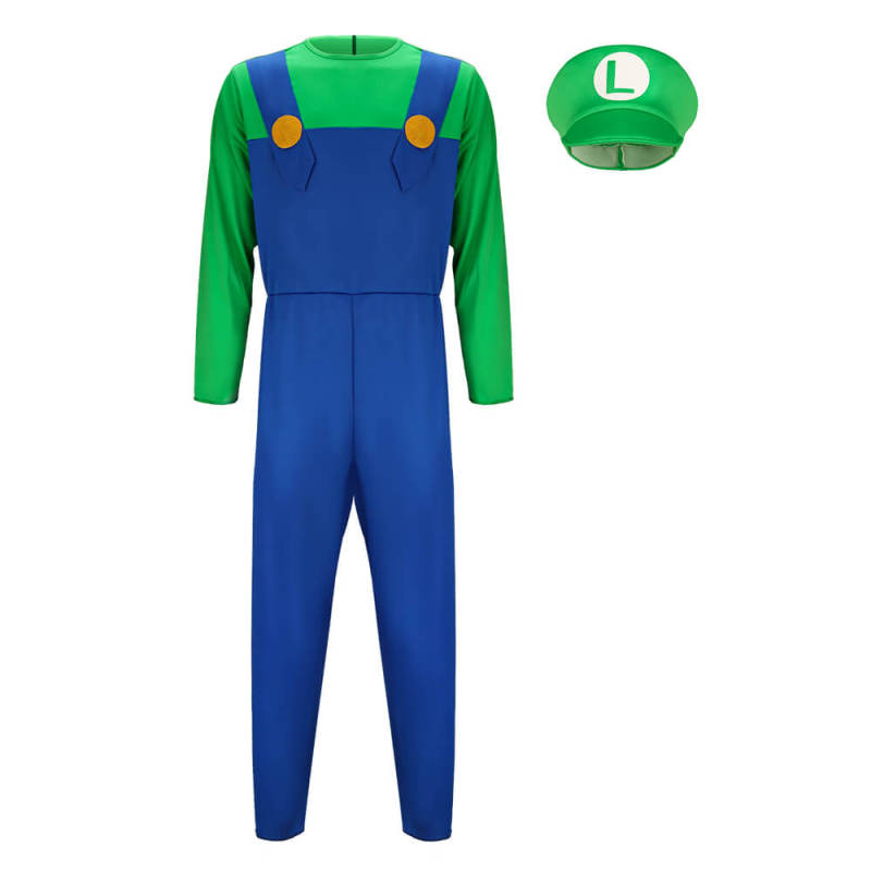 Adults Luigi Costume The Super Mario Bros. Movie
