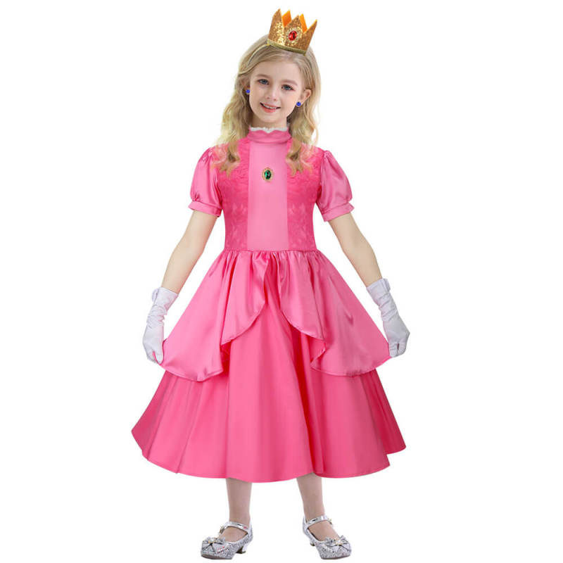 Kids Princess Peach Costume The Super Mario Bros. Movie