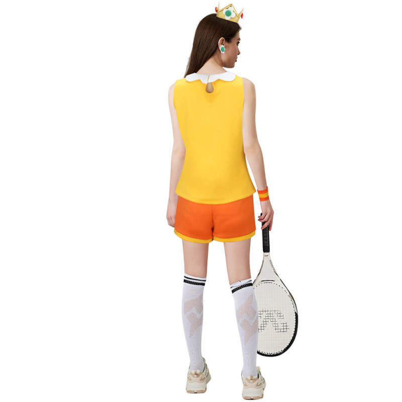 Princess Daisy Tennis Dress Mario Tennis Aces Cosplay Costume