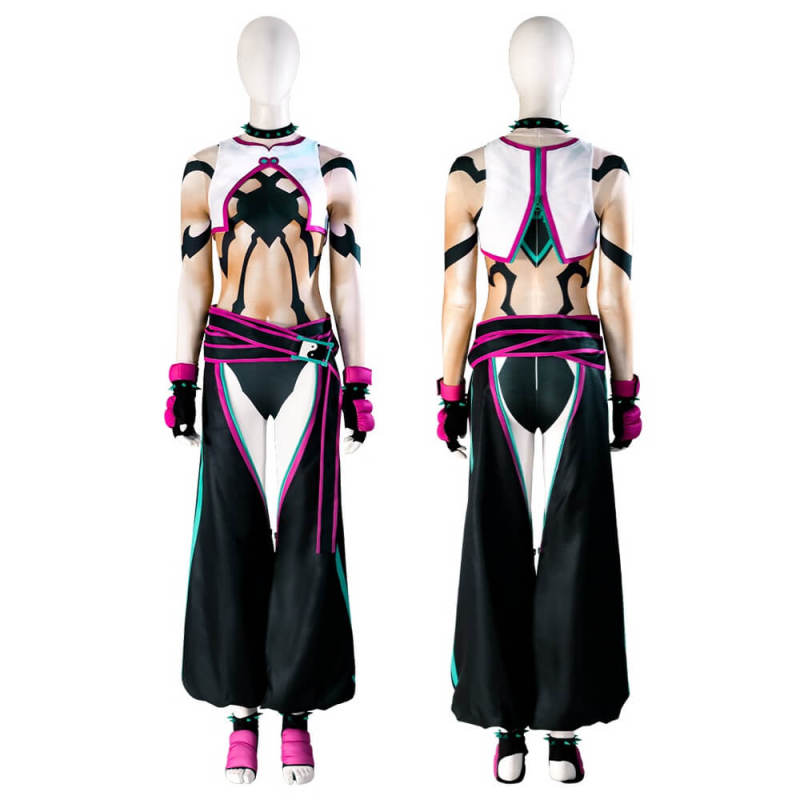 Street Fighter 6 Juri Han Cosplay Costume Halloween Outfits