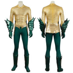 Aquaman Arthur Curry Cosplay Costume Battle Suit Deluxe