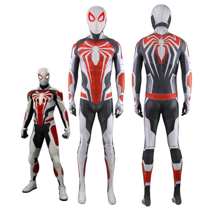 Spider-Man PS5 Remastered Armored Advanced Suit Cosplay Costume Adults Kids