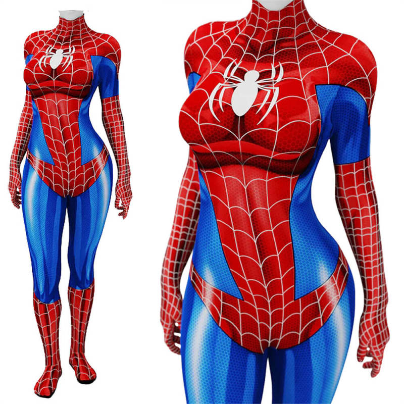 Spider-Woman Mary Jane Classic Suit Cosplay Costume Adults Kids