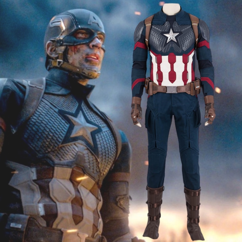 Avengers: Endgame Captain America Cosplay Costume Hallowcos