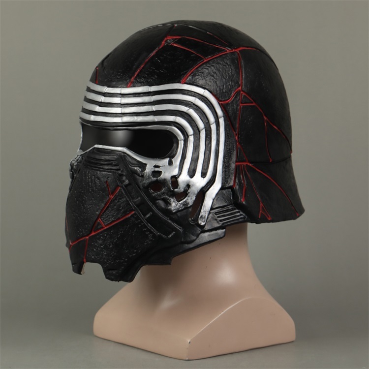 Kylo Ren Latex Mask Star Wars: The Rise of Skywalker Cosplay Props Hallowcos