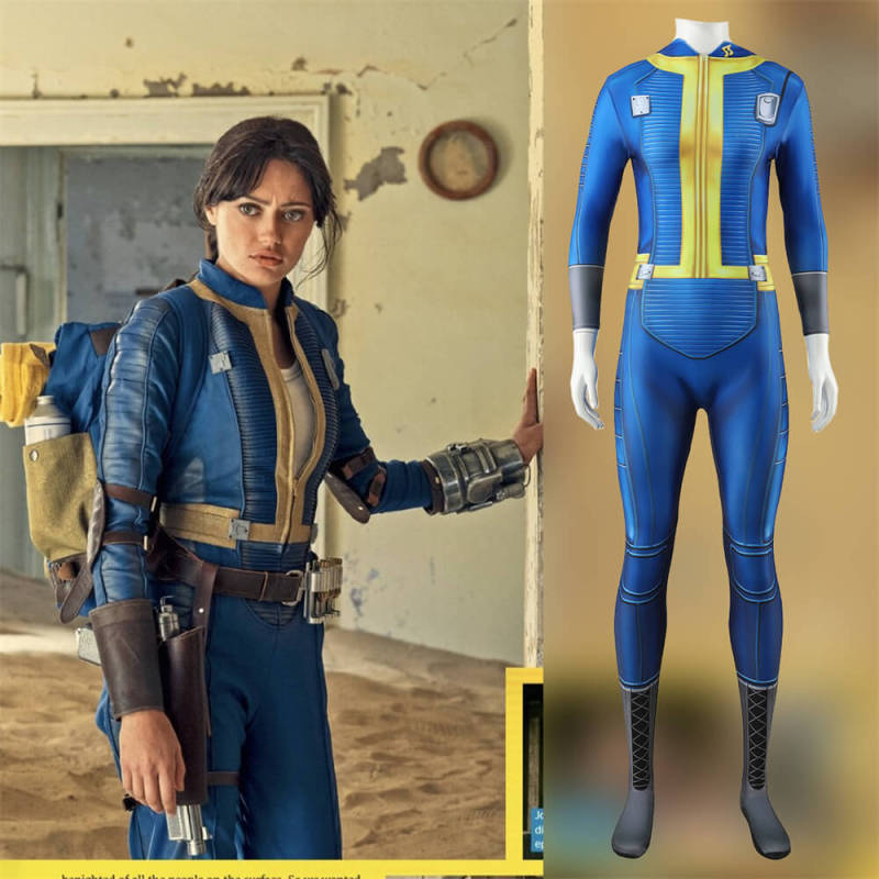 Fallout TV Lucy Jumpsuit Vault 33 Cosplay Costume Adults Kids Hallowcos