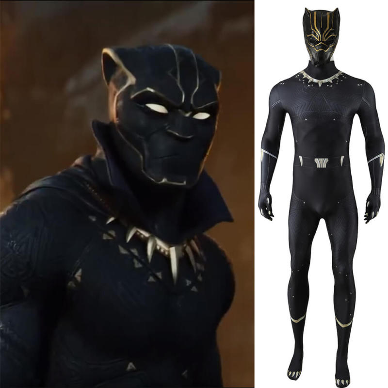Marvel 1943: Rise of Hydra Black Panther Cosplay Costume Adults Kids Hallowcos