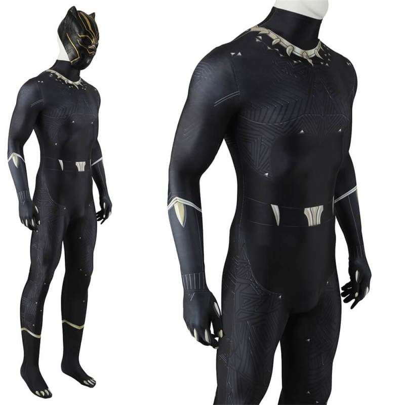 Marvel 1943: Rise of Hydra Black Panther Cosplay Costume Adults Kids Hallowcos