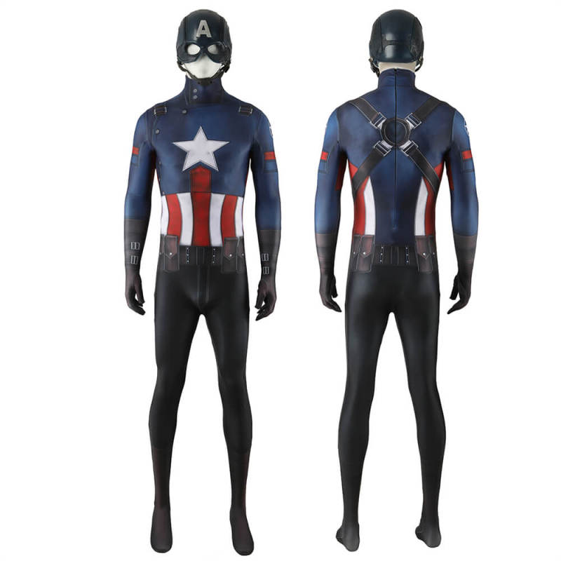 Marvel 1943: Rise of Hydra Captain America Cosplay Costume Adults Kids Hallowcos