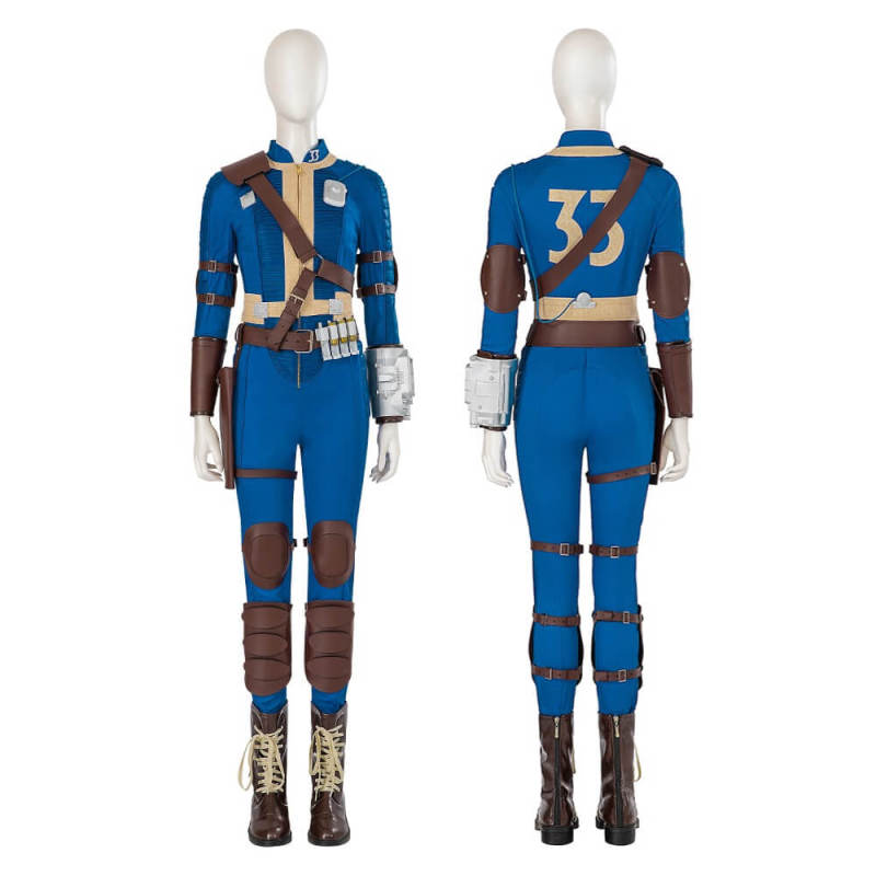 Deluxe Fallout Lucy Cosplay Costume Vault 33 Suit Hallowcos