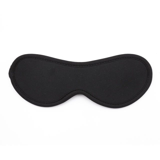 Polyester Blindfold with Elastic Strap (Black)