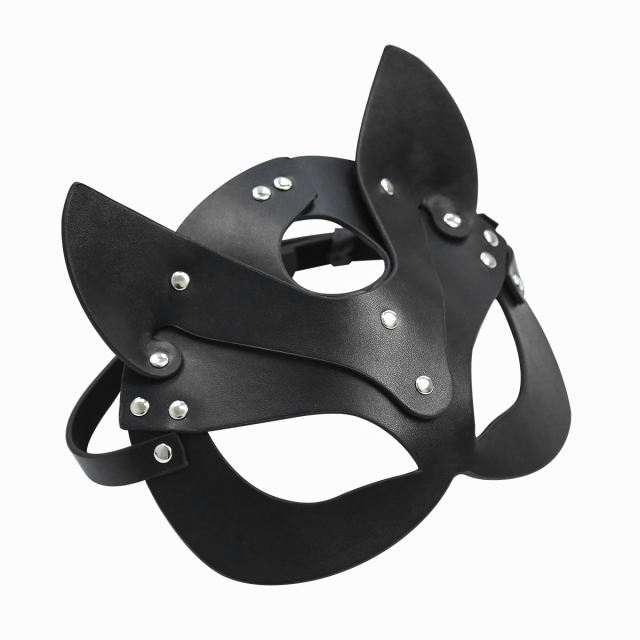 Cat Eye Mask with PU Strap (Black)