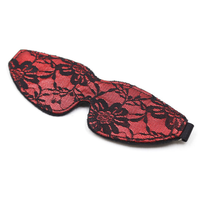 PU Blindfold with Elastic Strap (Red)