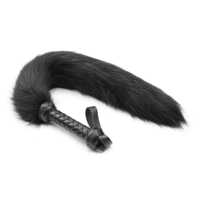Spanking Fox Tail Whip Bondage Flogger With Handle Slave Sex Toys For Couples 