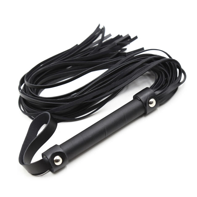 Spanking PU Flogger Bondage Whip With  Handle Slave Sex Toys For Couples 