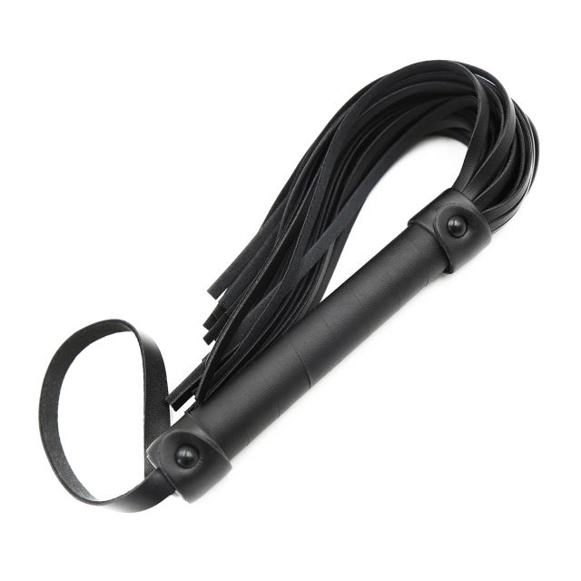 Spanking PU Flogger Bondage Whip With Chain Handle Slave Sex Toys For Couples 