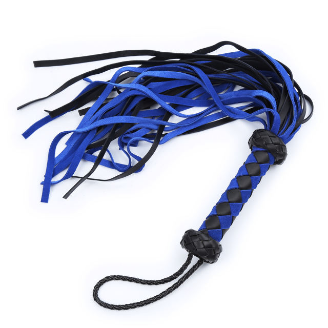 Spanking Real Leather Flogger Bondage Whip With Handle Slave Sex Toys For Couples 