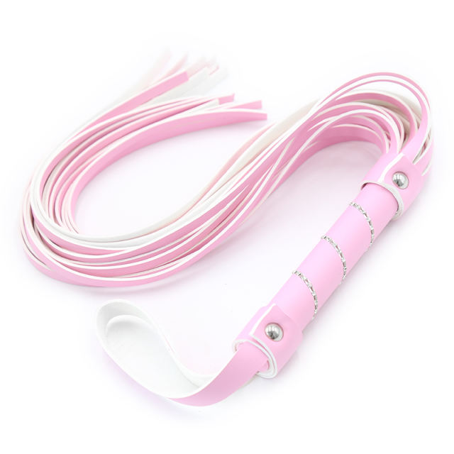 Spanking Bling Leather Flogger Bondage Whip With Handle Slave Sex Toys For Couples 