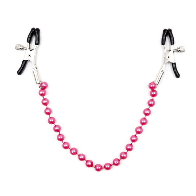 Nipple Clips with Chain Pink