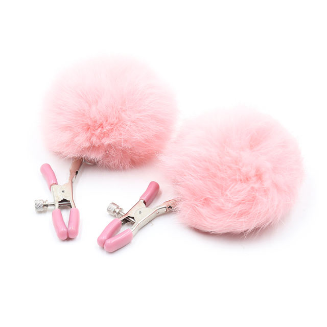 Nipple Clips with Ball Pink