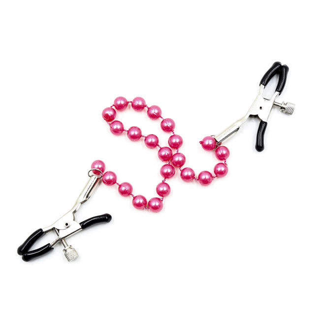 Nipple Clips with Chain Pink